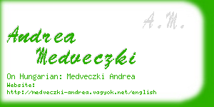 andrea medveczki business card